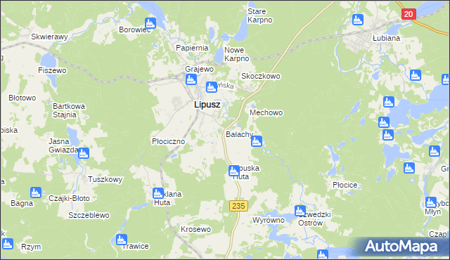 mapa Bałachy, Bałachy na mapie Targeo