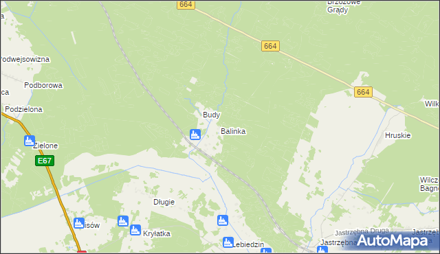 mapa Balinka, Balinka na mapie Targeo