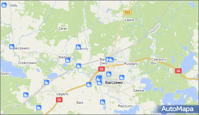 mapa Barczewski Dwór, Barczewski Dwór na mapie Targeo