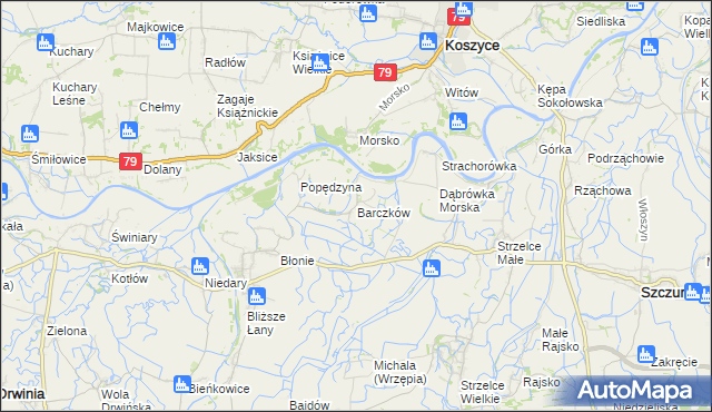 mapa Barczków, Barczków na mapie Targeo