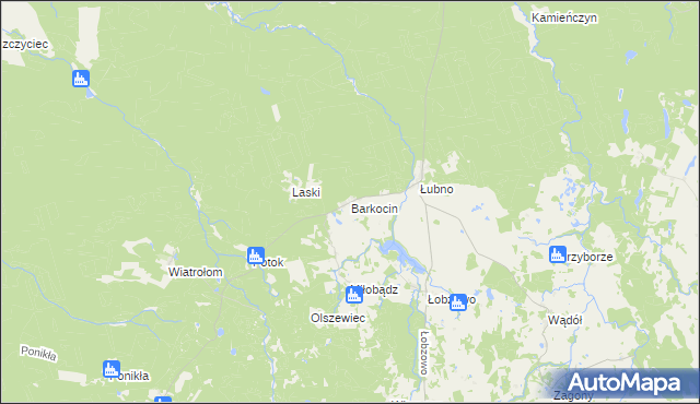 mapa Barkocin, Barkocin na mapie Targeo