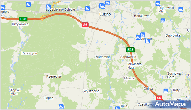 mapa Barłomino, Barłomino na mapie Targeo