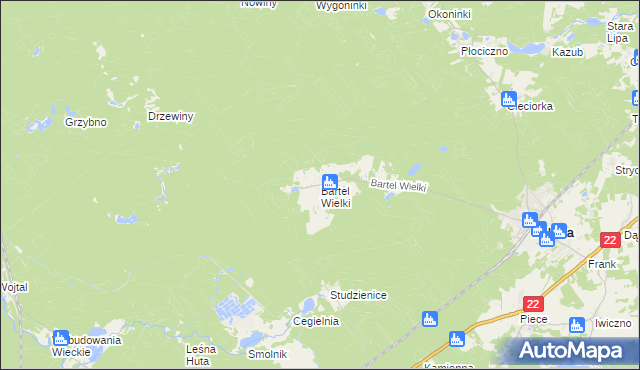 mapa Bartel Wielki, Bartel Wielki na mapie Targeo