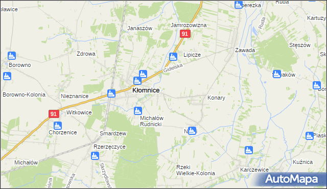 mapa Bartkowice, Bartkowice na mapie Targeo