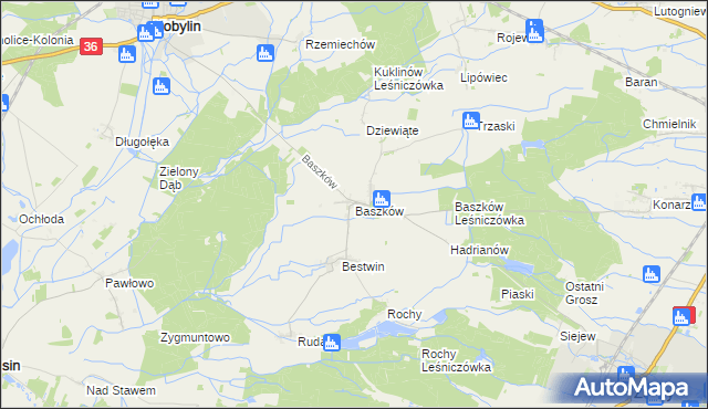 mapa Baszków, Baszków na mapie Targeo