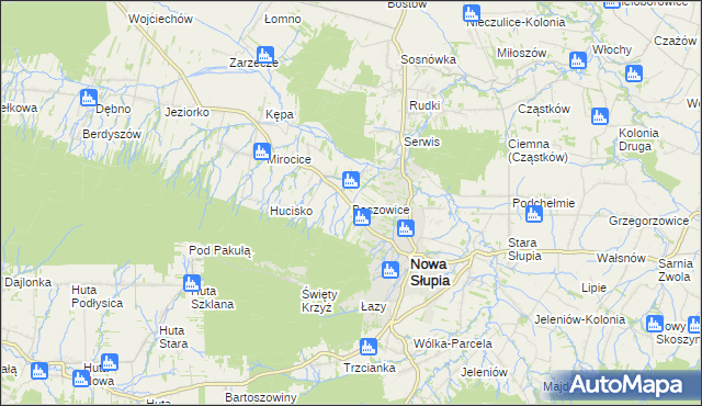 mapa Baszowice, Baszowice na mapie Targeo