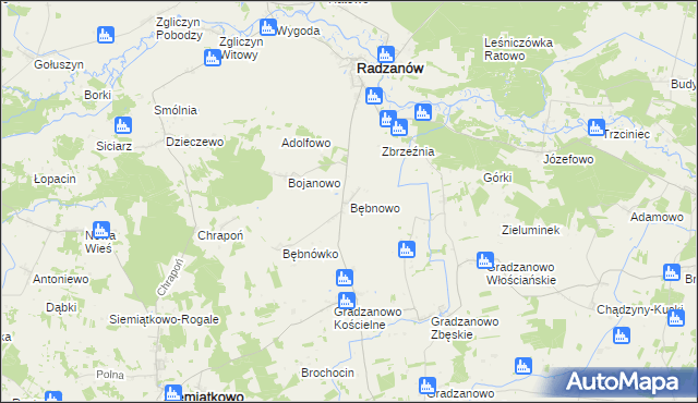 mapa Bębnowo, Bębnowo na mapie Targeo