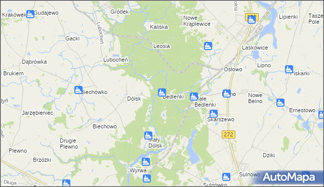 mapa Bedlenki, Bedlenki na mapie Targeo