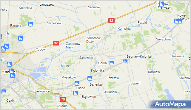 mapa Bednary gmina Nieborów, Bednary gmina Nieborów na mapie Targeo