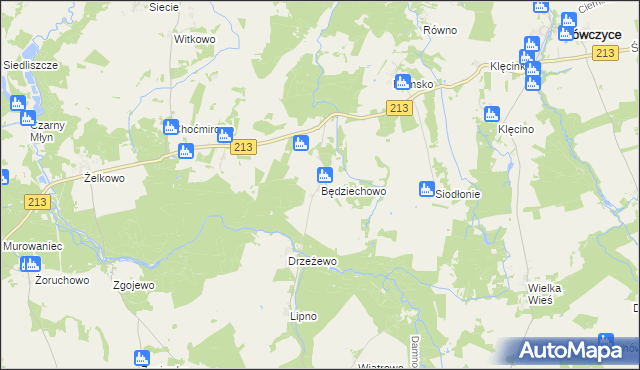 mapa Będziechowo, Będziechowo na mapie Targeo