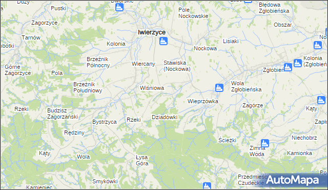 mapa Będzienica, Będzienica na mapie Targeo