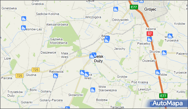 mapa Belsk Duży, Belsk Duży na mapie Targeo