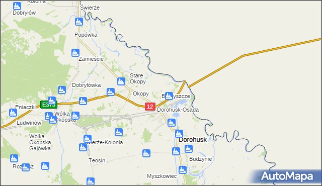 mapa Berdyszcze, Berdyszcze na mapie Targeo