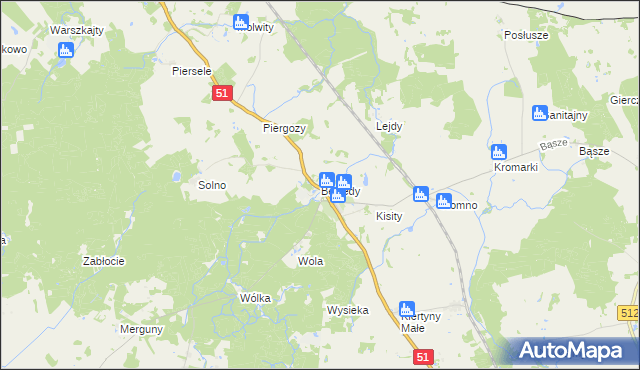 mapa Bezledy, Bezledy na mapie Targeo