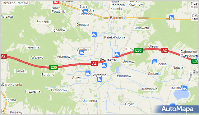 mapa Beznazwa, Beznazwa na mapie Targeo