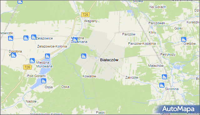 mapa Białaczów, Białaczów na mapie Targeo