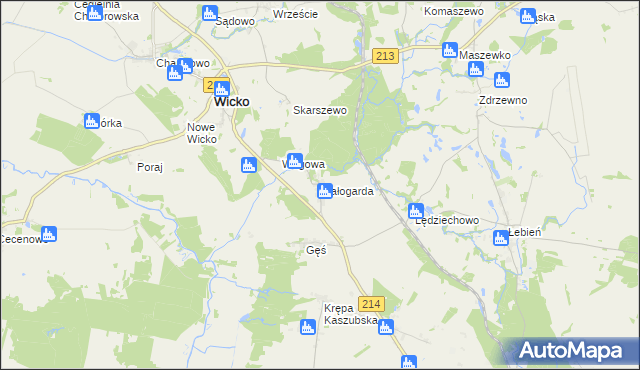 mapa Białogarda, Białogarda na mapie Targeo