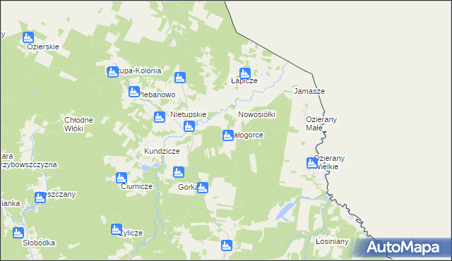 mapa Białogorce, Białogorce na mapie Targeo