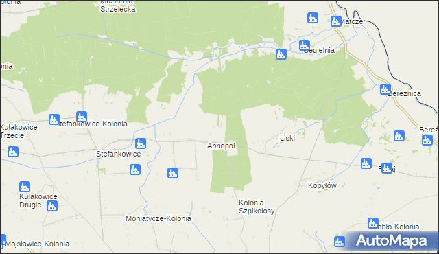 mapa Białoskóry gmina Hrubieszów, Białoskóry gmina Hrubieszów na mapie Targeo