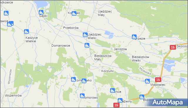 mapa Biedaszków Mały, Biedaszków Mały na mapie Targeo