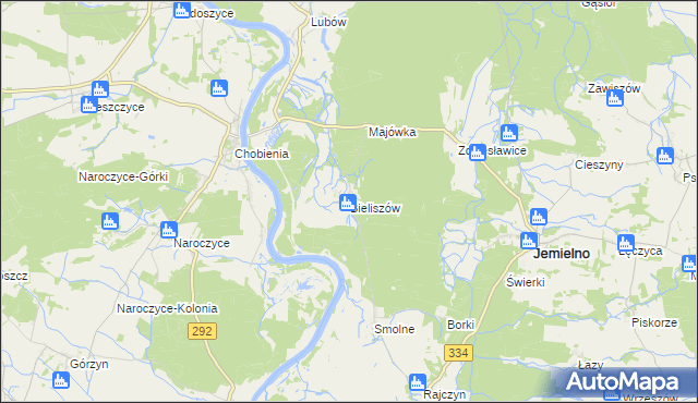 mapa Bieliszów, Bieliszów na mapie Targeo