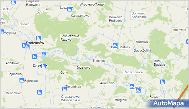 mapa Bieżany, Bieżany na mapie Targeo