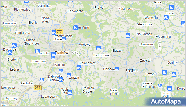 mapa Bistuszowa, Bistuszowa na mapie Targeo