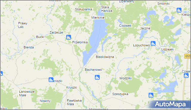 mapa Błaskowizna, Błaskowizna na mapie Targeo