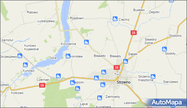 mapa Bławatki, Bławatki na mapie Targeo