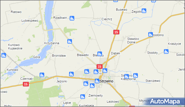 mapa Bławaty, Bławaty na mapie Targeo