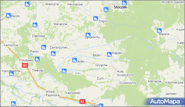 mapa Błotki, Błotki na mapie Targeo