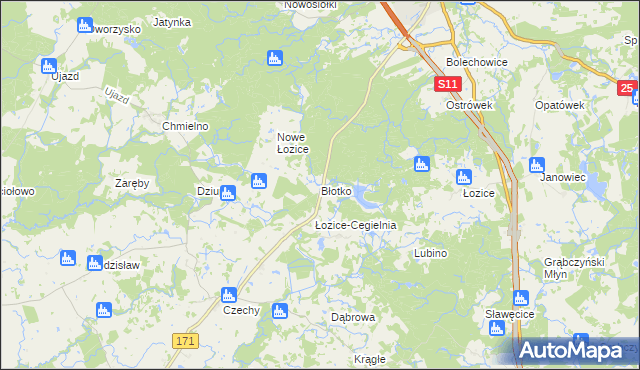 mapa Błotko, Błotko na mapie Targeo