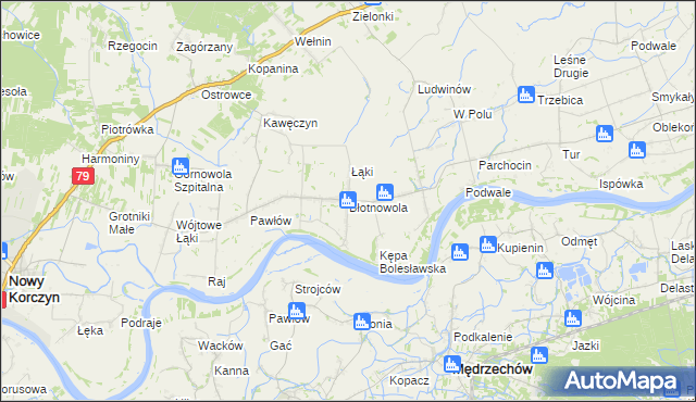 mapa Błotnowola, Błotnowola na mapie Targeo