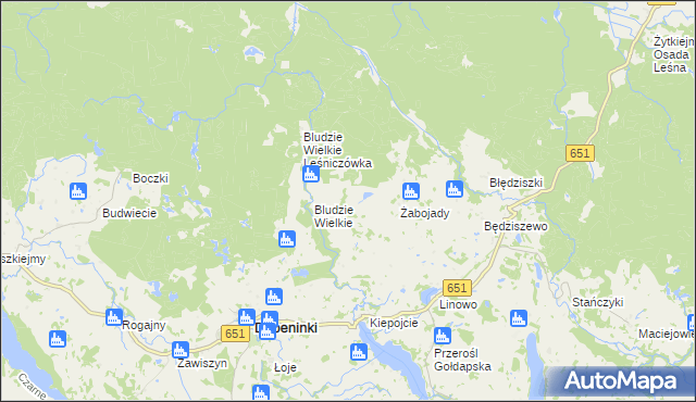 mapa Bludzie Małe, Bludzie Małe na mapie Targeo