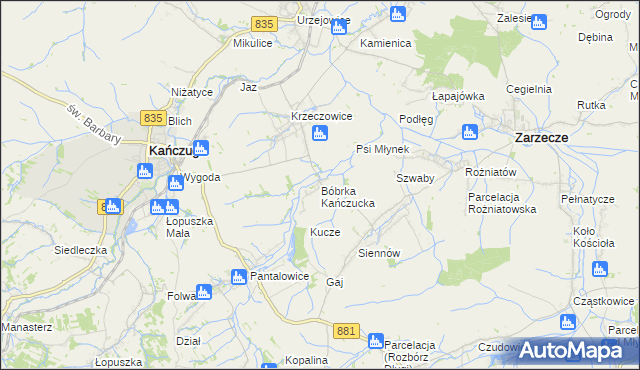 mapa Bóbrka Kańczucka, Bóbrka Kańczucka na mapie Targeo