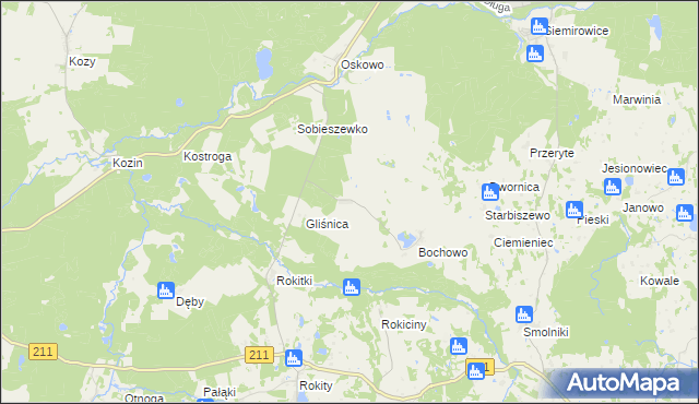 mapa Bochówko, Bochówko na mapie Targeo