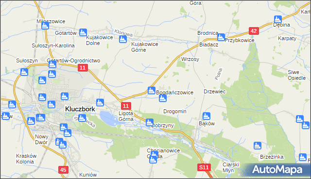 mapa Bogdańczowice, Bogdańczowice na mapie Targeo