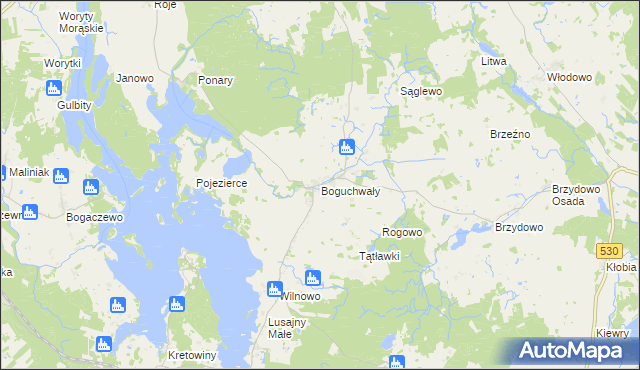 mapa Boguchwały, Boguchwały na mapie Targeo