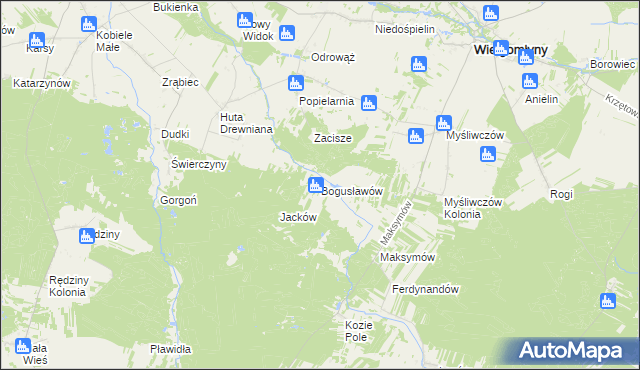 mapa Bogusławów, Bogusławów na mapie Targeo