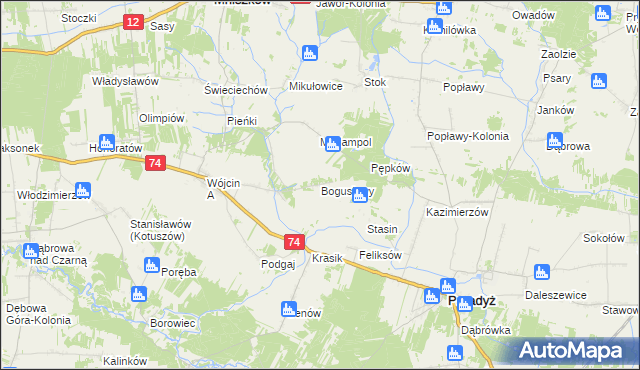 mapa Bogusławy, Bogusławy na mapie Targeo