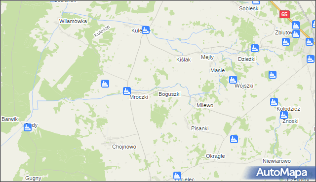 mapa Boguszki gmina Trzcianne, Boguszki gmina Trzcianne na mapie Targeo