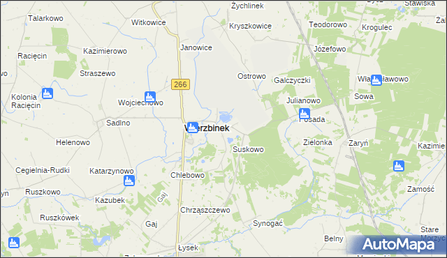 mapa Boguszyce gmina Wierzbinek, Boguszyce gmina Wierzbinek na mapie Targeo