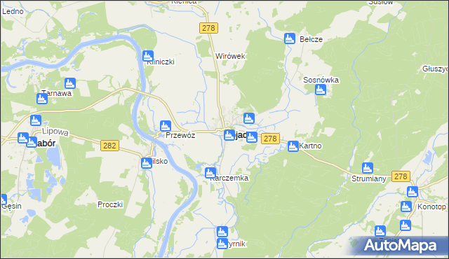 mapa Bojadła, Bojadła na mapie Targeo