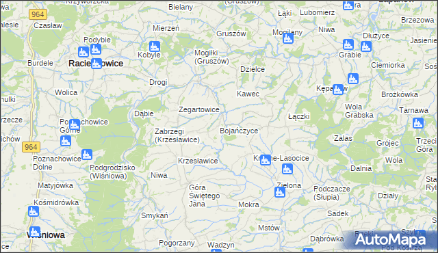 mapa Bojańczyce, Bojańczyce na mapie Targeo