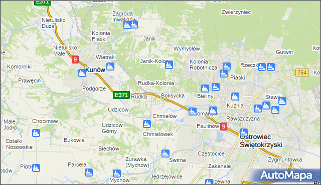 mapa Boksycka, Boksycka na mapie Targeo