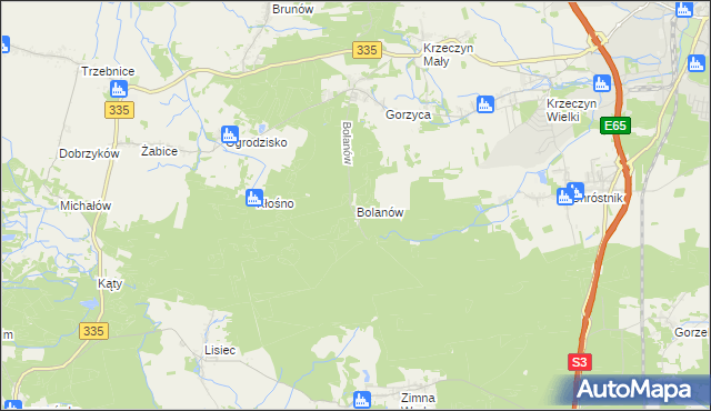 mapa Bolanów, Bolanów na mapie Targeo