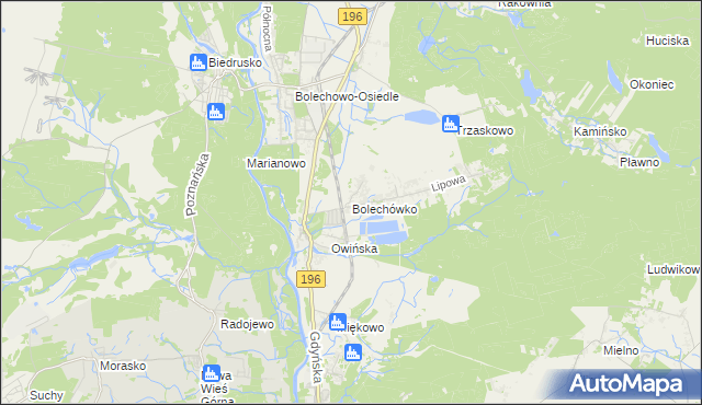 mapa Bolechówko, Bolechówko na mapie Targeo