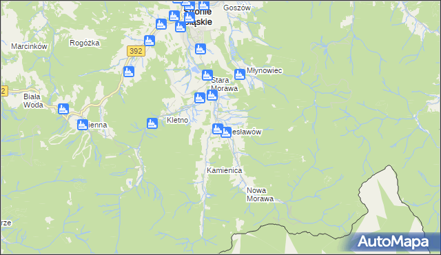 mapa Bolesławów gmina Stronie Śląskie, Bolesławów gmina Stronie Śląskie na mapie Targeo