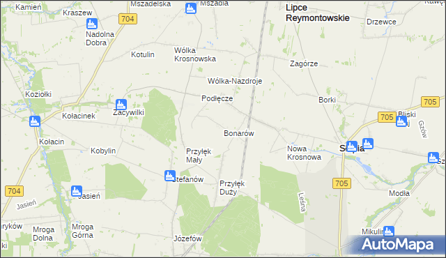 mapa Bonarów, Bonarów na mapie Targeo