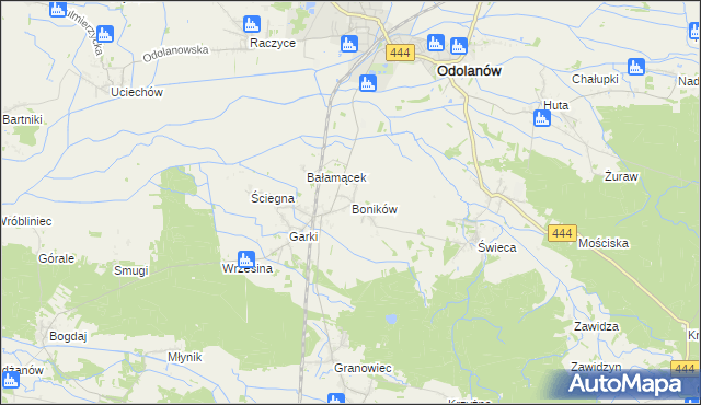 mapa Boników, Boników na mapie Targeo